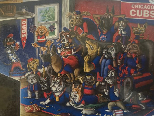 Chicago Cubs "A Real Nailbiter" Dog Theme 500 Piece Puzzle You The Fan Sealed