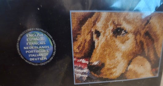 Dimensions 20005 Loyal Friend Needlepoint Kit Sealed Golden Retriever Dog 2002