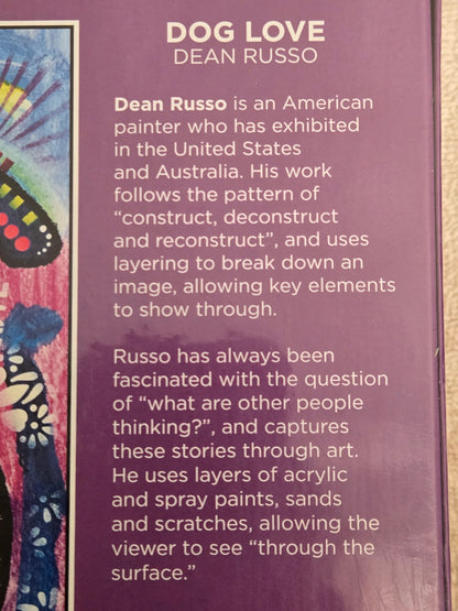 Lucky Puzzles Dean Russo DOG LOVE 1000 Piece Jigsaw Puzzle Artist Series NEW FACTORY SEALED
