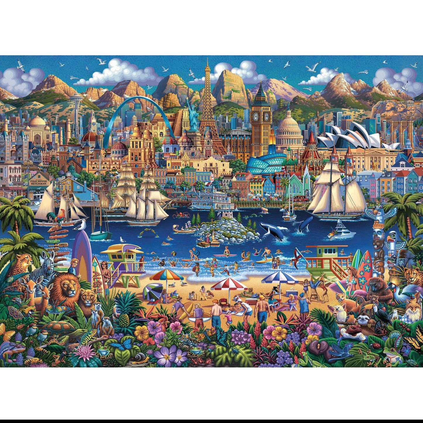 Dowdle Limited Edition 1000 Piece Jigsaw Puzzle Buffalo Games World Pieces NIB