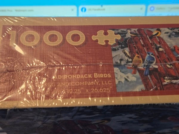 Cobble Hill Adirondack Birds 1,000 Piece Jigsaw Puzzle great winter scene new sealed