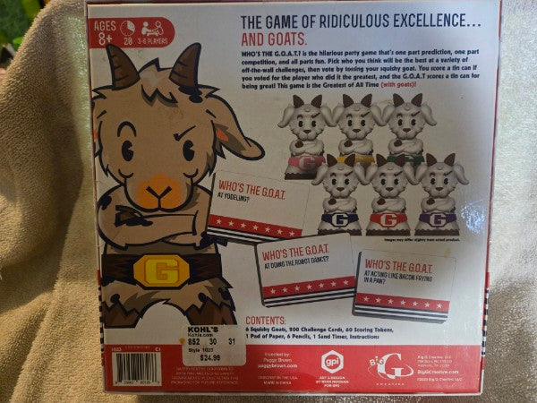 Big G Creative Who's The G.O.A.T. Party Board Game New Factory Sealed