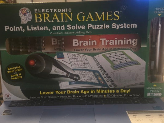 Electronic Brain Games: Point, Listen, and Solve Puzzle System - Brand New!