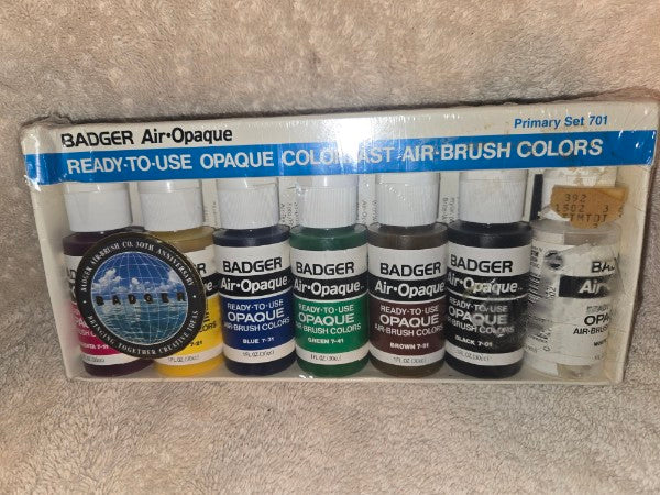 NOS Vintage Badger Air-Opaque Primary Set 701 - Factory Sealed 30th Anniversary