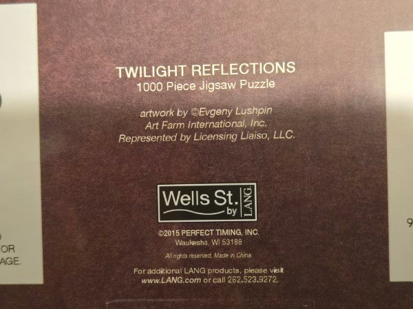 Twilight Reflections 1000 Piece Jigsaw Puzzle - Evgeny Lushpin Wells St. by LANG