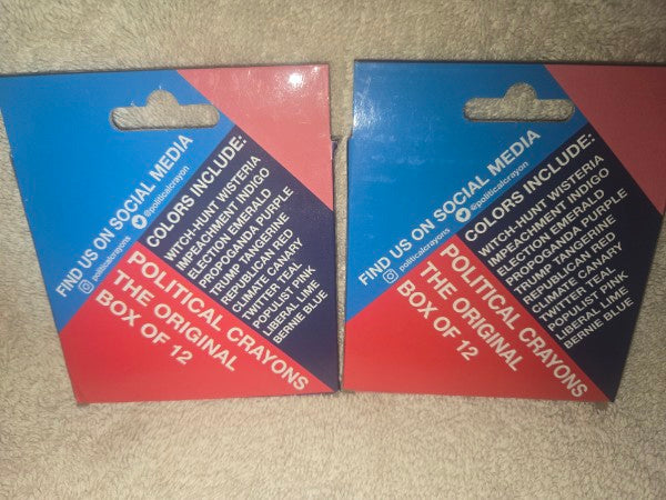 The Original Box of 12 Political Crayons - New Unopened - Novelty Gag Gift TRUMP