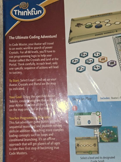 Share ThinkFun CODE MASTER Programming Logic Game | Brand New Factory Sealed STEM Solo