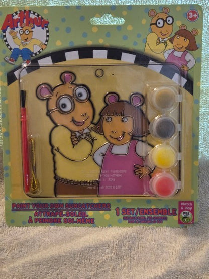 Marc Brown Arthur Paint Your Own Suncatcher Craft Set PBS Kids New Sealed