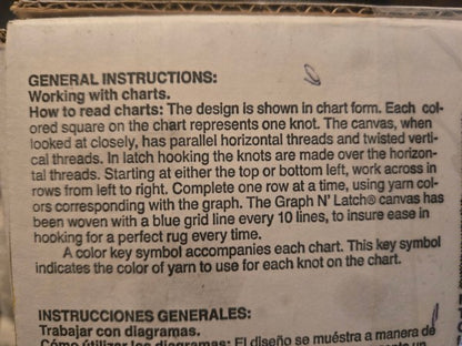 Share Vintage MCG Textiles Graph N' Latch Hook Kit - Factory Taped - 2lb Mystery Rug