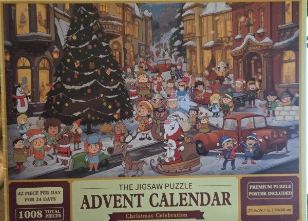 CHRISTMAS CELEBRATION THE JIGSAW ADVENT CALENDAR + PREMIUM PUZZLE POSTER INCLUDED NEW SEALED