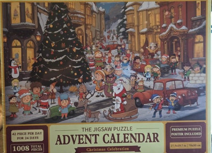 CHRISTMAS CELEBRATION THE JIGSAW ADVENT CALENDAR + PREMIUM PUZZLE POSTER INCLUDED NEW SEALED