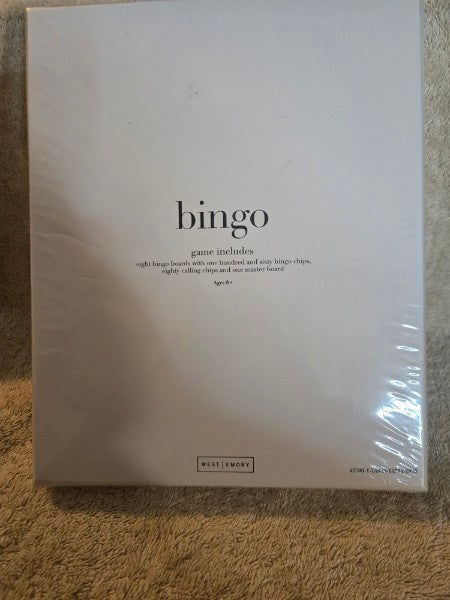 West Emory Bingo Board Game Set Brand New Factory Sealed Modern Gold Foil Accent