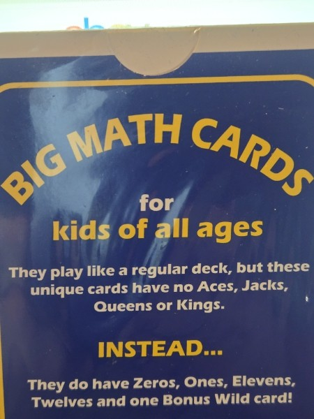 BOX CARS AND ONE EYED JACKS BIG MATH EDUCATIONAL CARDS FOR KIDS OF ALL AGES NEW