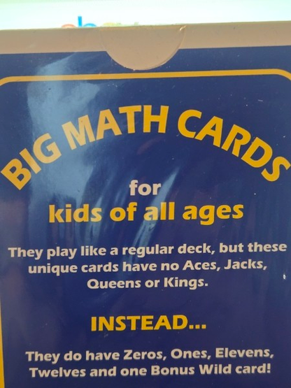 BOX CARS AND ONE EYED JACKS BIG MATH EDUCATIONAL CARDS FOR KIDS OF ALL AGES NEW