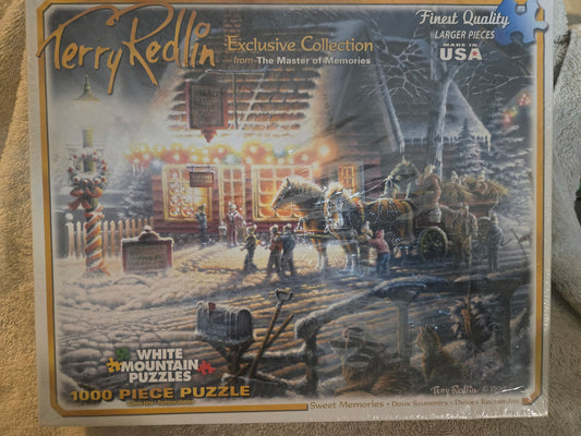 🧩 Terry Redlin "Sweet Memories" 1000pc Puzzle White Mountain Sealed #1138 USA