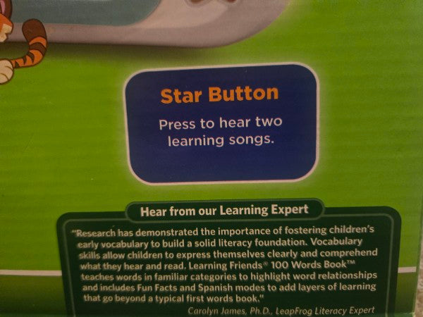 LeapFrog Learning Friends 100 Words Book -Bilingual (English/Spanish) New In Box