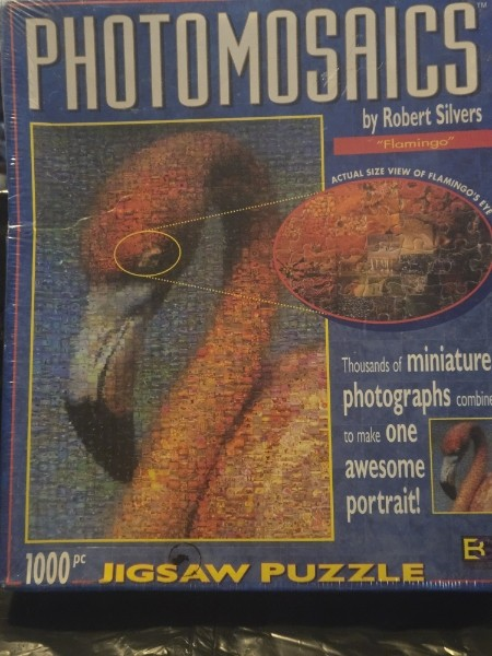 Photomosaics FLAMINGO 1000 Pc Jigsaw Puzzle Robert Silvers NEW SEALED BOX DENT