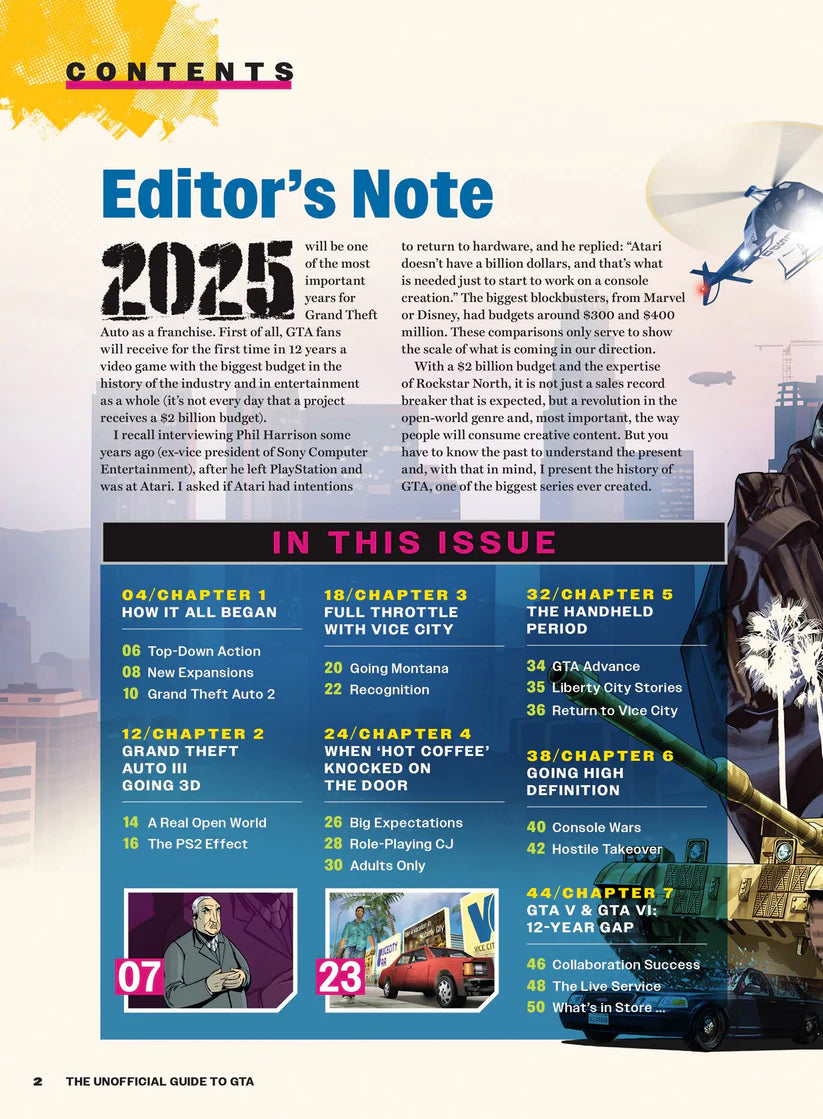 "THE UNOFFICIAL GUIDE TO GRAND THEFT AUTO 2025" Magazine - GTA History & GTA 6 Preview