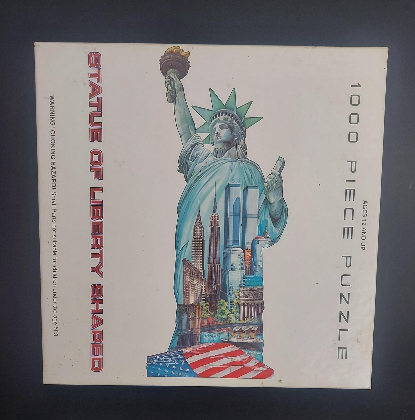 Statue of Liberty Shaped Jigsaw Puzzle 1000 Pc Vintage NYC Twin Towers NEW Sealed