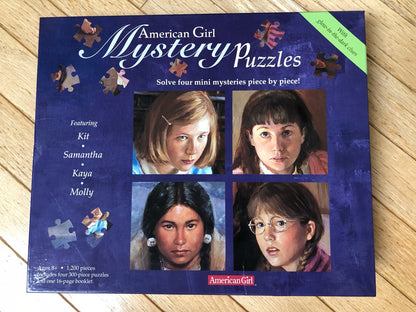 AMERICAN GIRL set of 4 MYSTERY Mini Jigsaw Puzzles 300 pc each with 16pg Booklet NEW SEALED