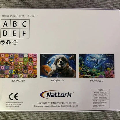 Nattork Space - Solar System - Planets 1000 Pc Puzzle 27" X 20" ABCDEF System