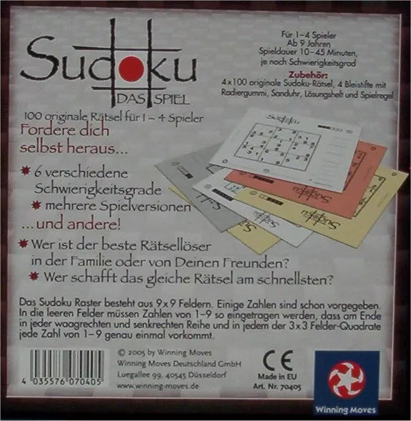 FLAWLESS SEALED The Sudoku Sensations Game 2005 Parker Brothers NEW