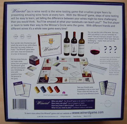 WINERD (WINE NERD) ADULT WINE TASTING GAME THAT CRUSHES GRAPE FEARS 4 PLAYER OR TEAMS NEW SEALED