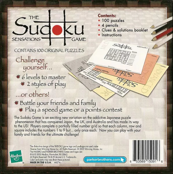 FLAWLESS SEALED The Sudoku Sensations Game 2005 Parker Brothers NEW