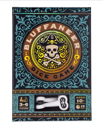 Bluffaneer Dice Game Pirates Treasure Bone Dice Strategy for 3-6 players new factory sealed
