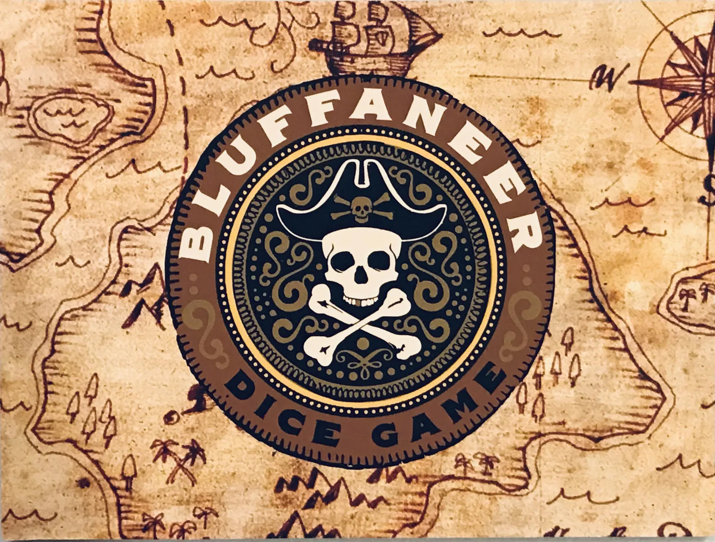 Bluffaneer Dice Game Pirates Treasure Bone Dice Strategy for 3-6 players new factory sealed