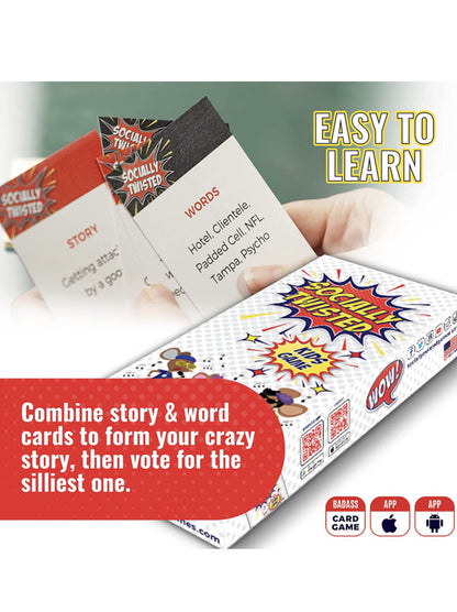 SOCIALLY TWISTED Kids Edu-Tainment Party Game Fun Card Game For Kids NEW/SEALED 2019