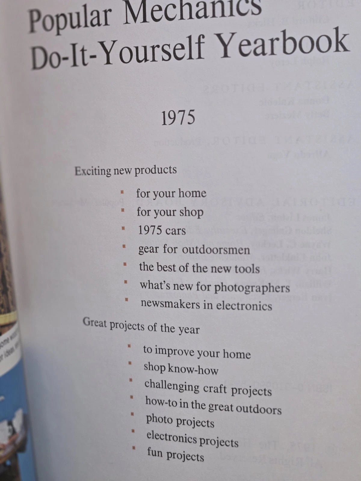 VTG 1975 POPULAR MECHANICS DO IT YOURSELF YEARBOOK GREAT DIY COLLECTIBLE BOOK