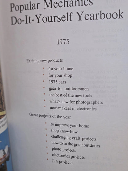 VTG 1975 POPULAR MECHANICS DO IT YOURSELF YEARBOOK GREAT DIY COLLECTIBLE BOOK