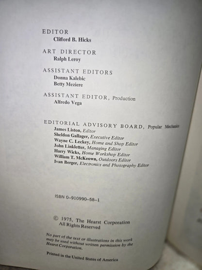 VTG 1975 POPULAR MECHANICS DO IT YOURSELF YEARBOOK GREAT DIY COLLECTIBLE BOOK