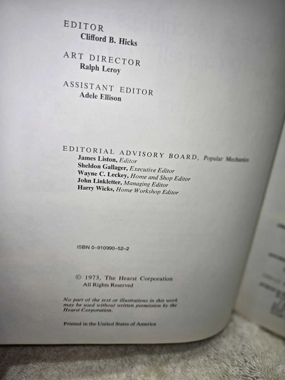 VTG 1973 POPULAR MECHANICS DO IT YOURSELF YEARBOOK GREAT DIY COLLECTIBLE BOOK