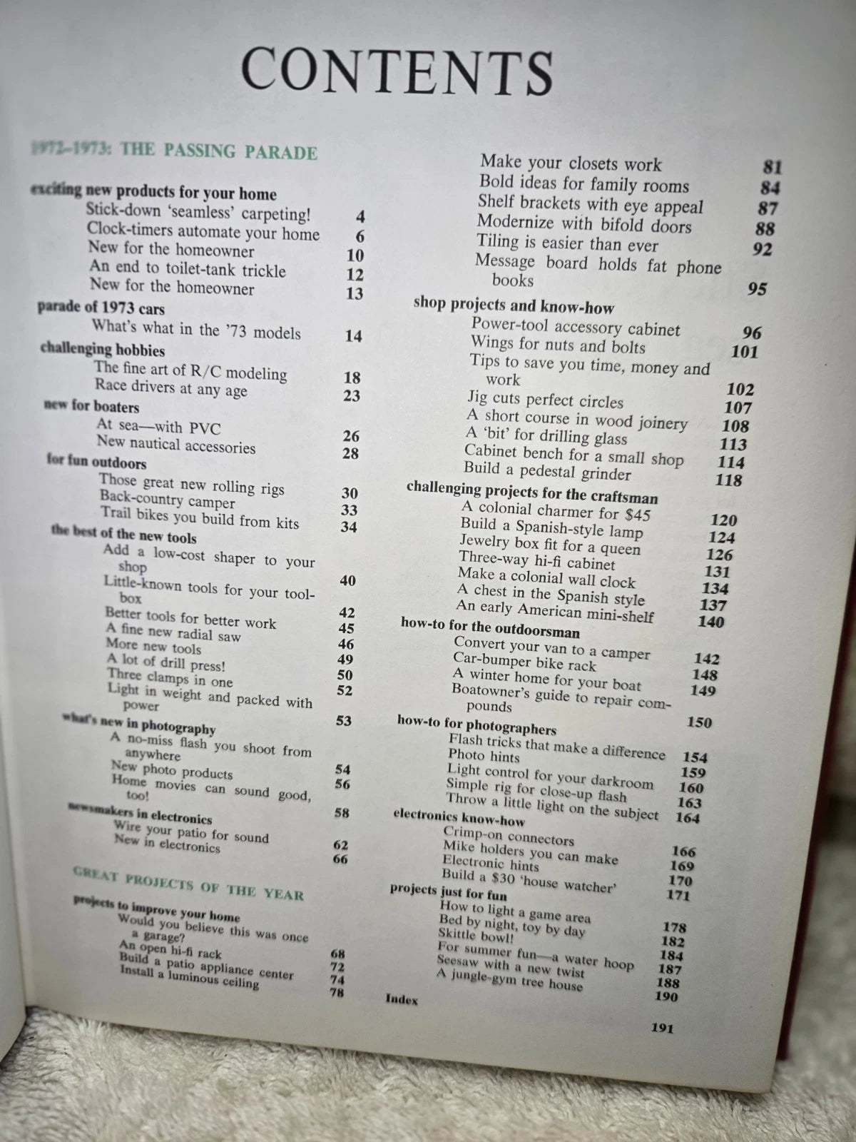 VTG 1973 POPULAR MECHANICS DO IT YOURSELF YEARBOOK GREAT DIY COLLECTIBLE BOOK