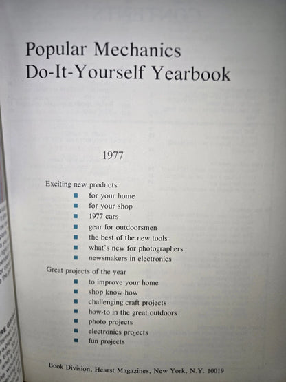 VTG 1977 POPULAR MECHANICS DO IT YOURSELF YEARBOOK GREAT DIY COLLECTIBLE BOOK