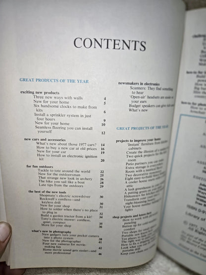 VTG 1977 POPULAR MECHANICS DO IT YOURSELF YEARBOOK GREAT DIY COLLECTIBLE BOOK