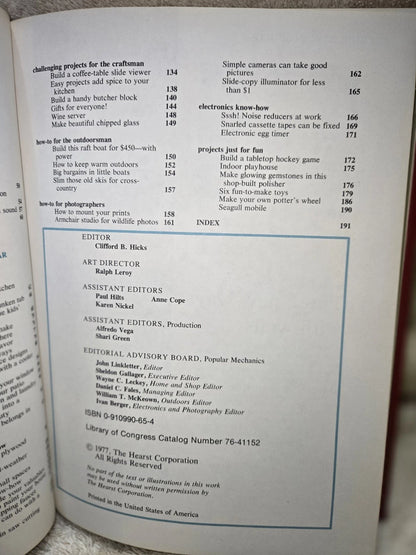 VTG 1977 POPULAR MECHANICS DO IT YOURSELF YEARBOOK GREAT DIY COLLECTIBLE BOOK