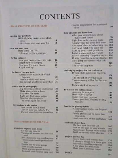 VTG 1978 POPULAR MECHANICS DO IT YOURSELF YEARBOOK GREAT DIY COLLECTIBLE BOOK