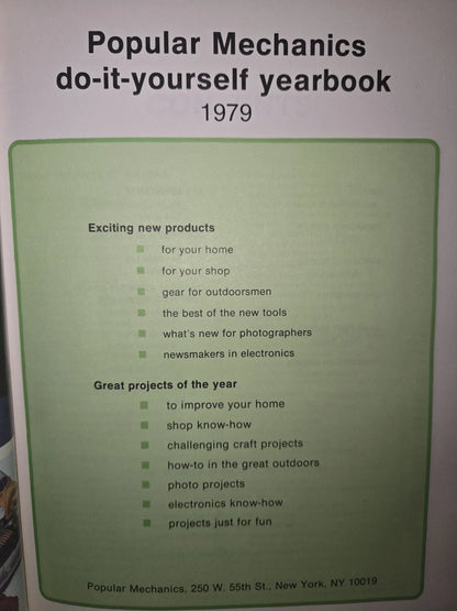 VTG 1979 POPULAR MECHANICS DO IT YOURSELF YEARBOOK GREAT DIY COLLECTIBLE BOOK