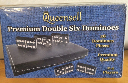 Queensell High Quality Double Six Domino game set. 28 total Dominos. New Sealed