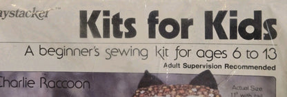 VTG 1978 HAYSTACKER KITS FOR KIDS CHARLIE RACCOON SEWING CRAFT FOR AGES 6-13 NIP