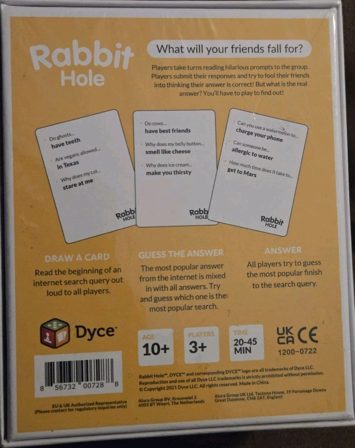 RABBIT HOLE.. WHAT WILL YOUR FRIENDS FALL FOR? FUN FAMILY PARTY GAME FROM DYCE