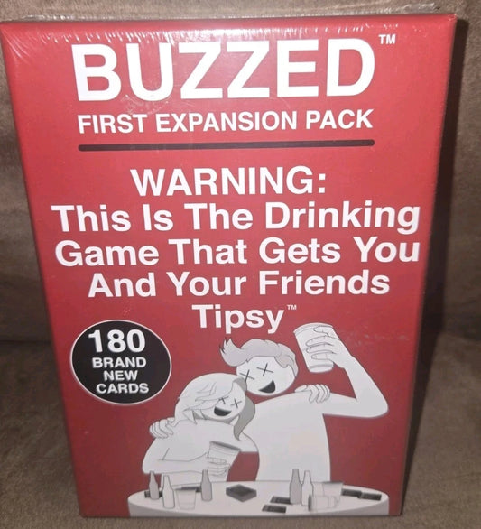 BUZZED FIRST EXPANSION PACK ADULT PARTY DRINKING GAME THAT GETS YOU TIPSY NEW