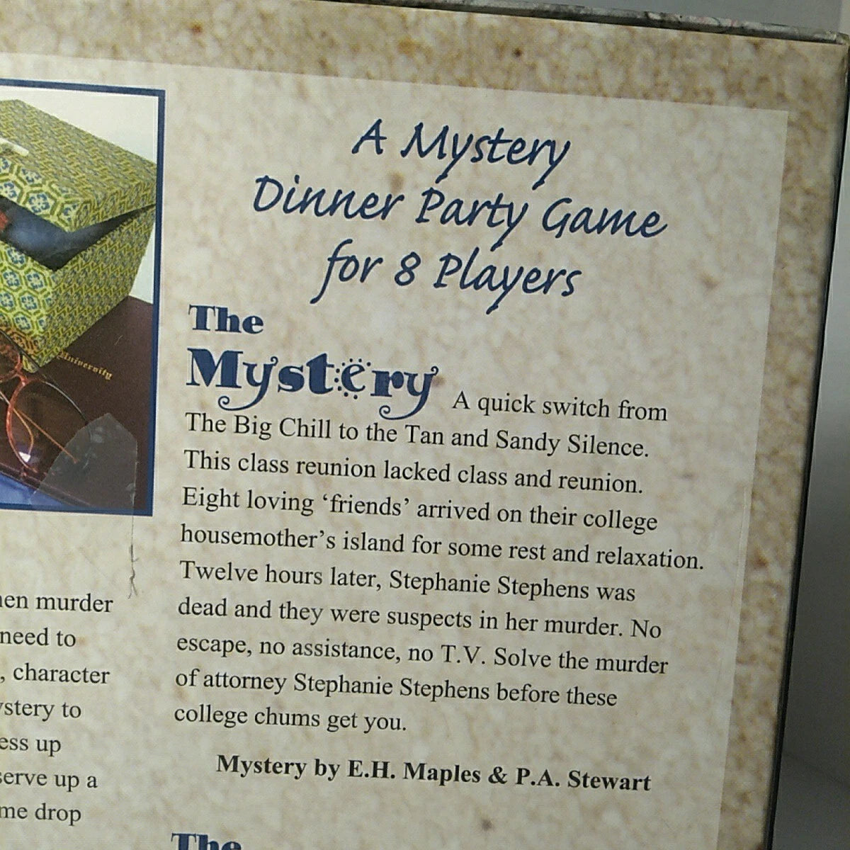 2006 UNIVERSITY GAMES MURDER ON MISTY ISLAND MURDER MYSTERY GAME FOR A PARTY OF 8. NEW SEALED