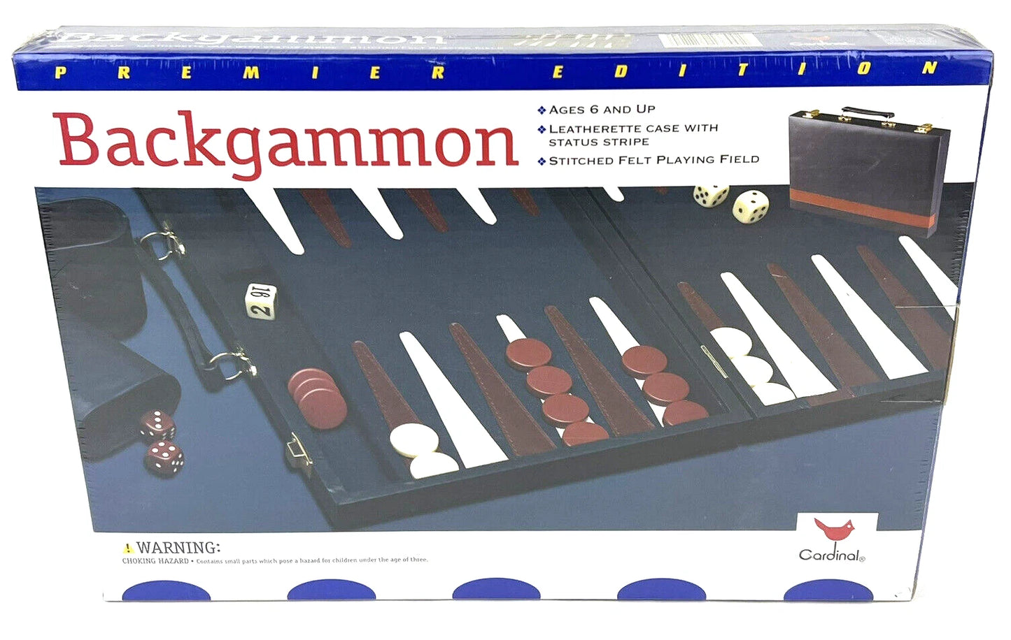Vintage 1997 Cardinal Premium Backgammon No. 137 Sealed New - Rare Kmart Sticker