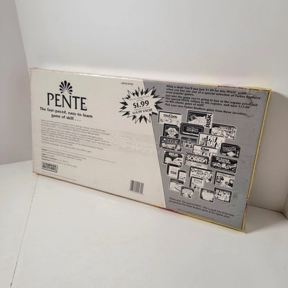 PARKER BROTHERS PENTE GAME.  RARE 1989 GAME $1.99 PROMOTION BOX EDITION NEW SEALED