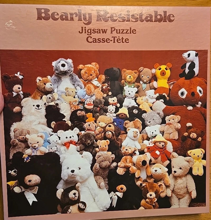 Vintage Bearly Resistable Teddy Bear Jigsaw Puzzle 551 Pieces 18" X 24" NEW Factory sealed