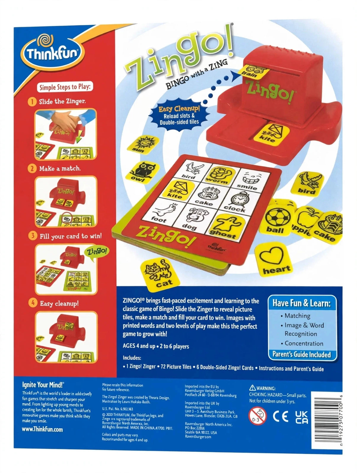 Share Zingo! Bingo with a Zing Game by ThinkFun - New Sealed - Ages 4+